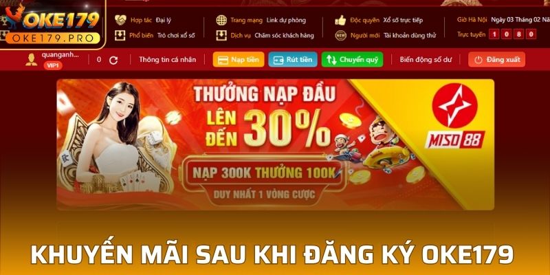 Khuyến mãi hấp dẫn chào đón thành viên mới OKE179